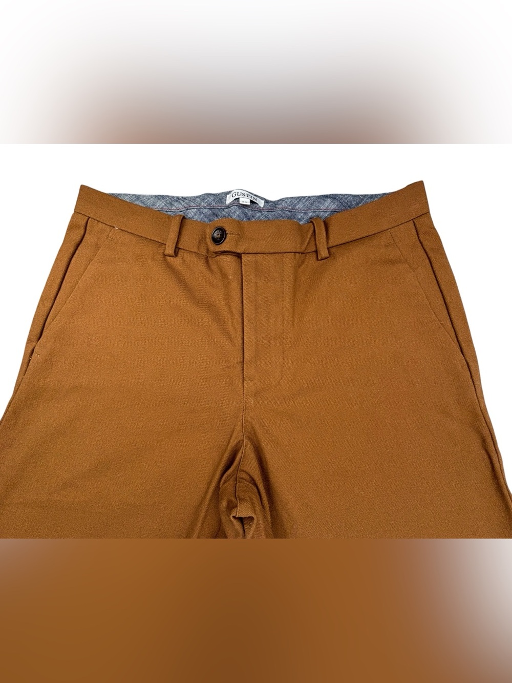 NWOT | Gustin | #207 Camel Duck Canvas Chinos | Size 35 - Picture 9 of 12